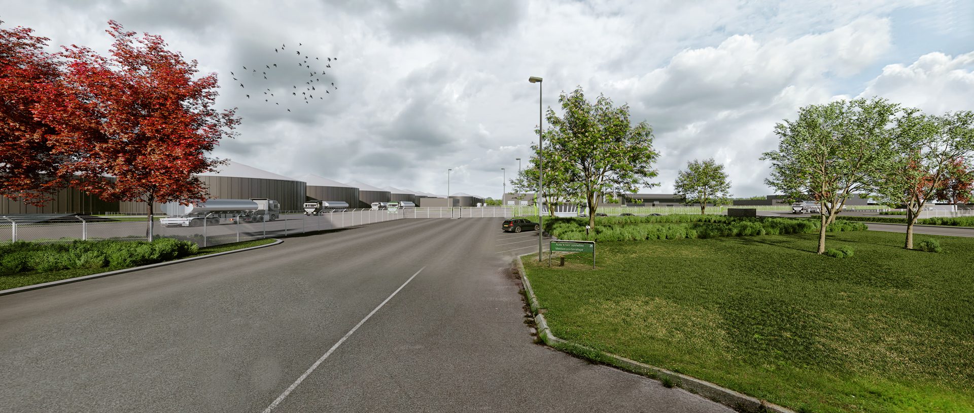 3D inpassingsvisualisatie Engie biostoom centrale Waalwijk — kijkpunt 4