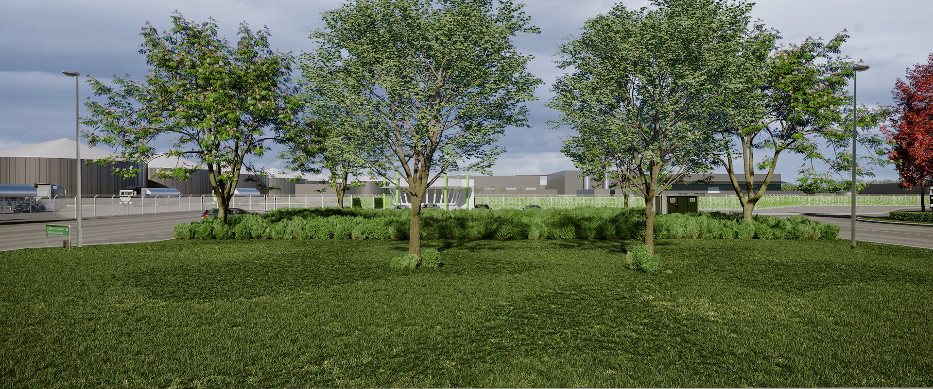 3D inpassingsvisualisatie Engie biostoom centrale Waalwijk — kijkpunt 5