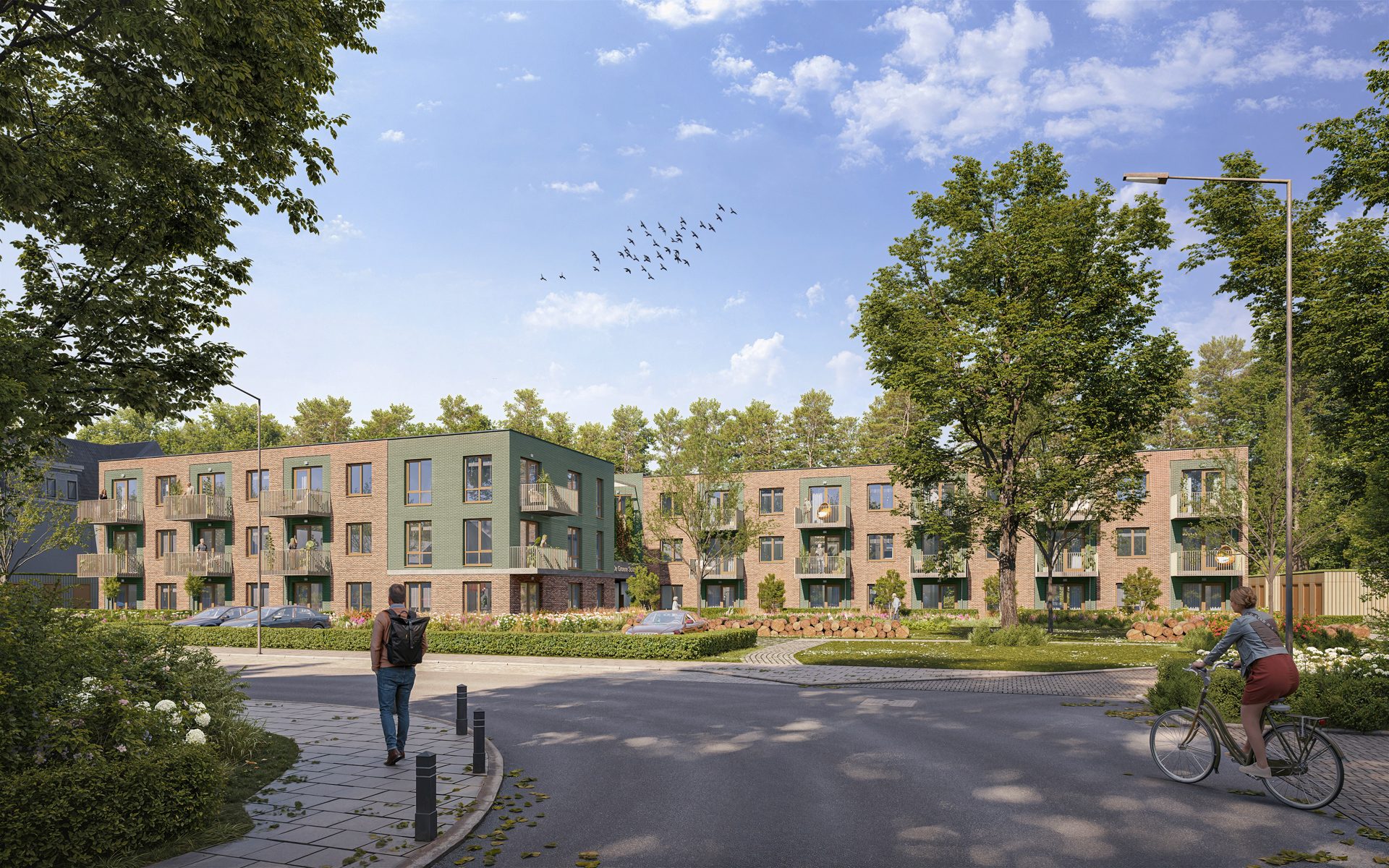 3D visualisatie architectuur Groene Schakel Dura Vermeer