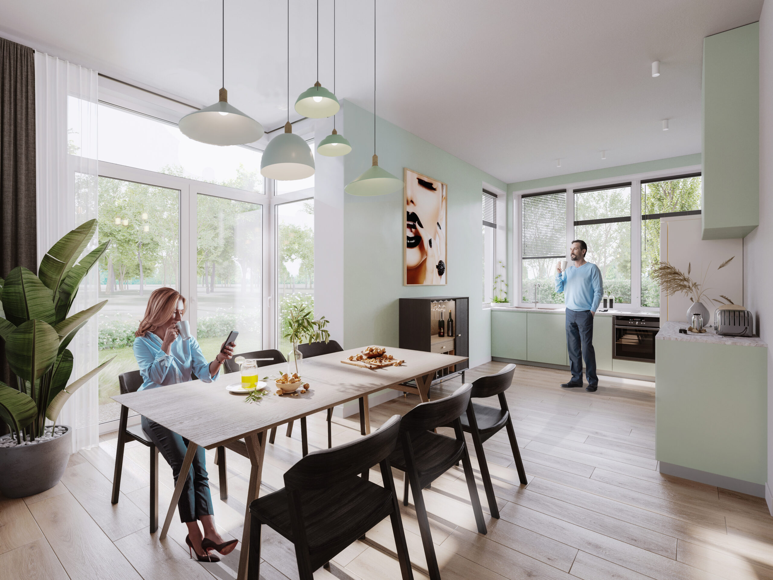 Interieur impressie moderne keuken