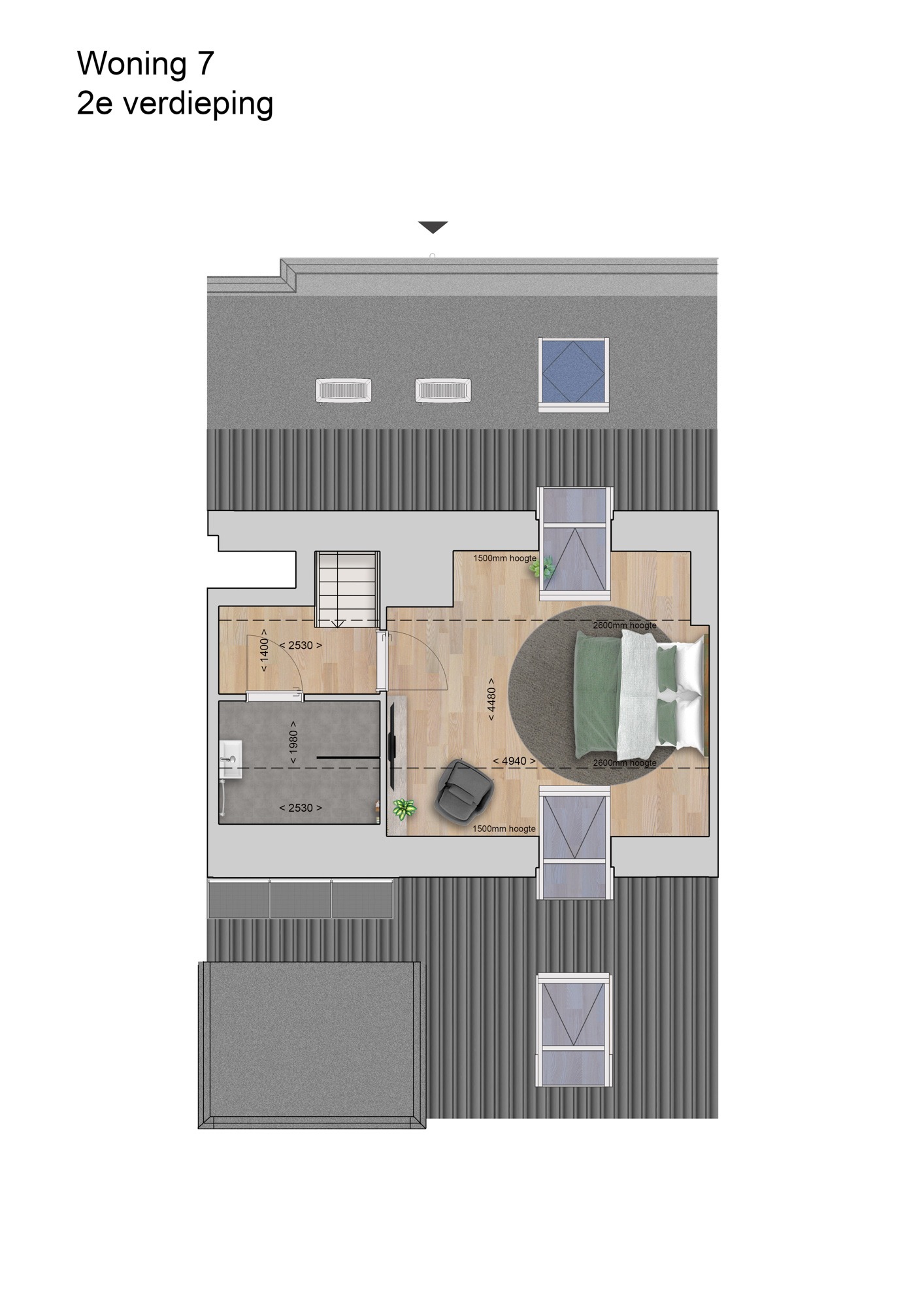 Hof Maalstede — 2D sfeerplattegrond woning 5