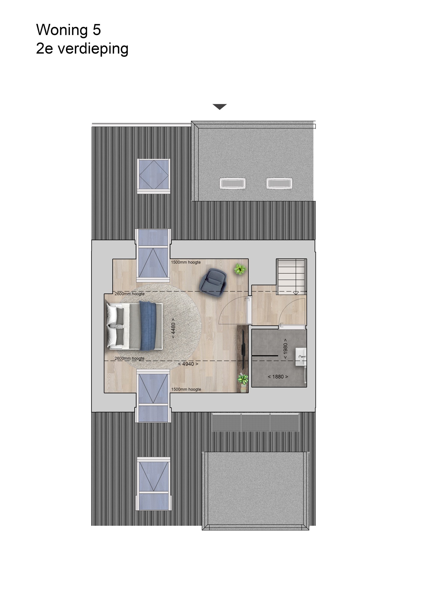Hof Maalstede — 2D sfeerplattegrond woning 9