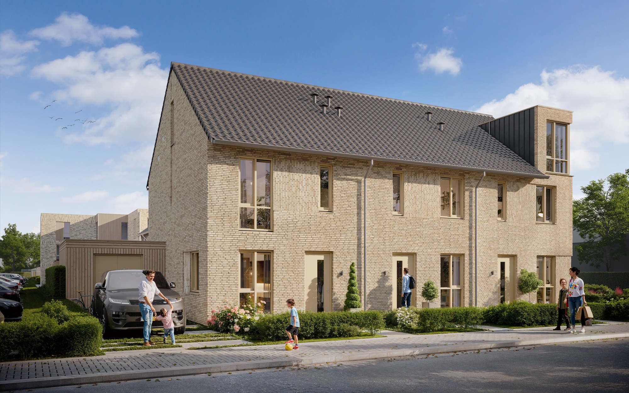 3D visualisatie woningbouw Hof Maalstede Kapelle-Biezelinge