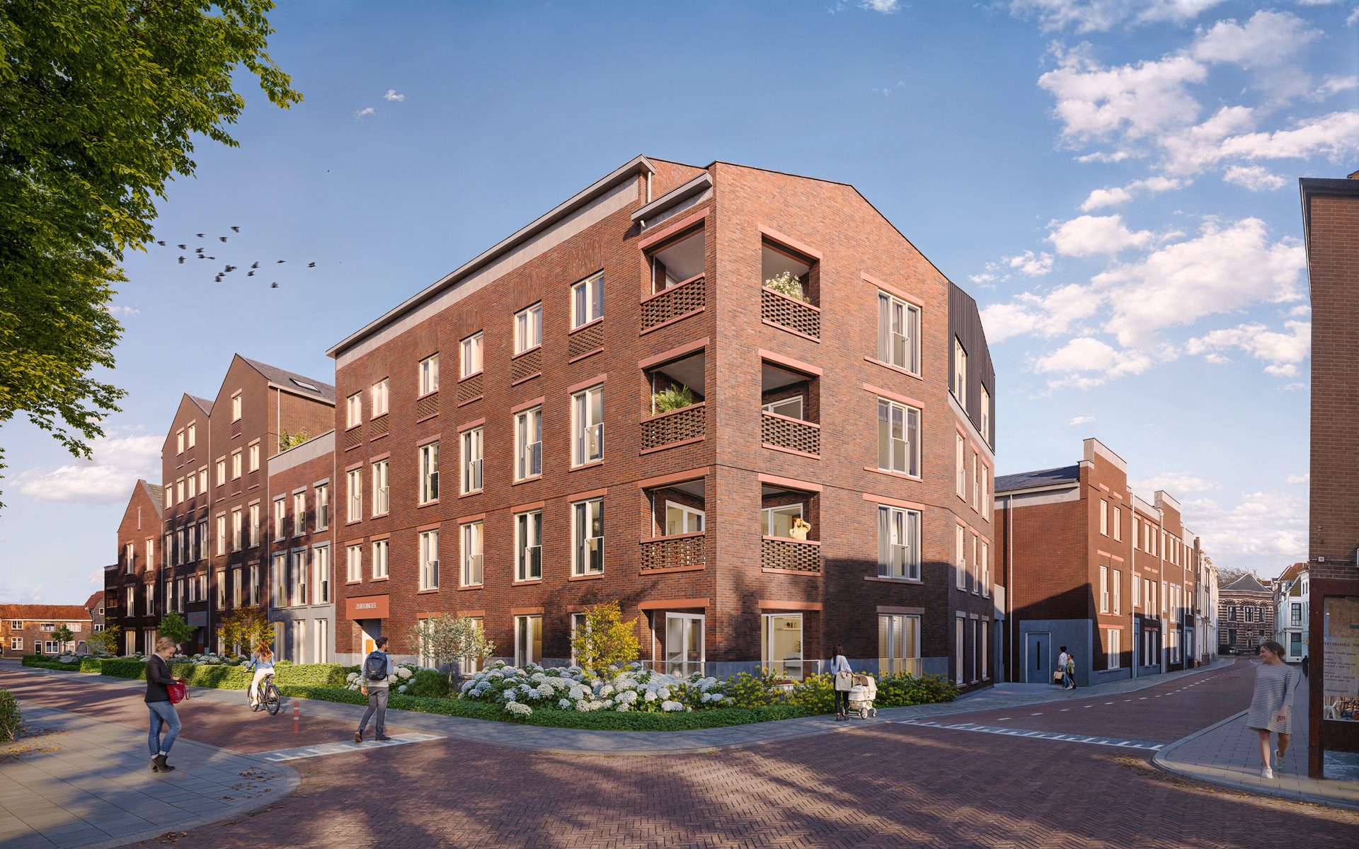 Architectuur impressie De Zuidsingel Middelburg — hoekgevel exterieur nieuwbouw