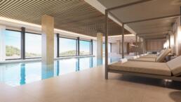 interieur visualisatie - Hotel De Blanke Top - spa zonder mensen