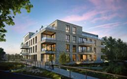3d visualisatie-appartementen avond
